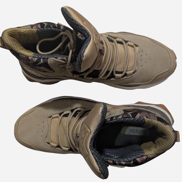 RAX Wild Wolf Mid Hiking Boots Mens 10.5 Desert Suede Camo Trail Walking Shoes